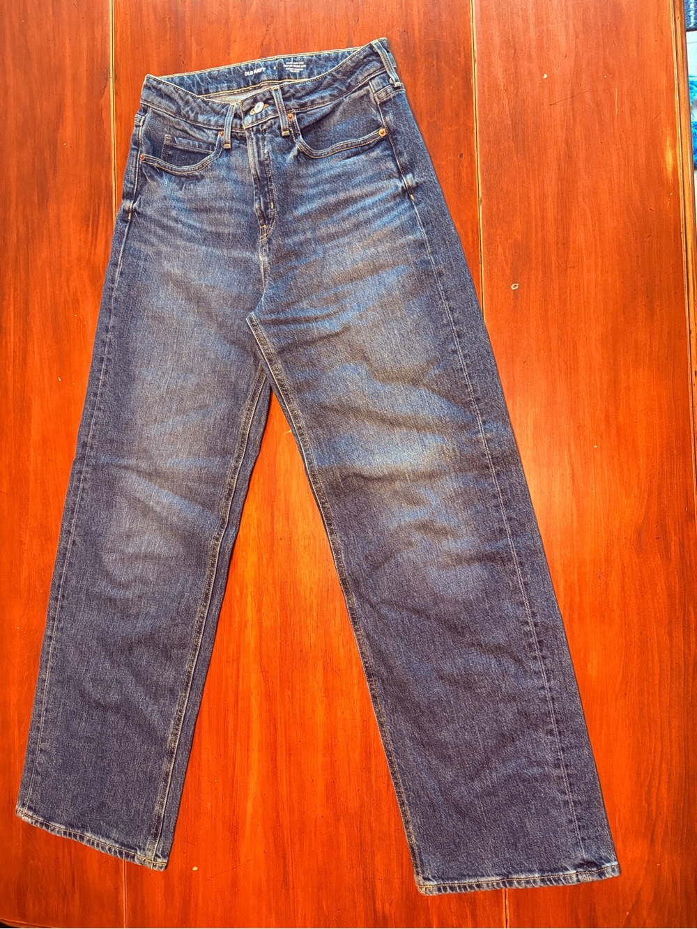Old Navy Women’s Sky High Wide Leg Jeans - Dark Blue Wash